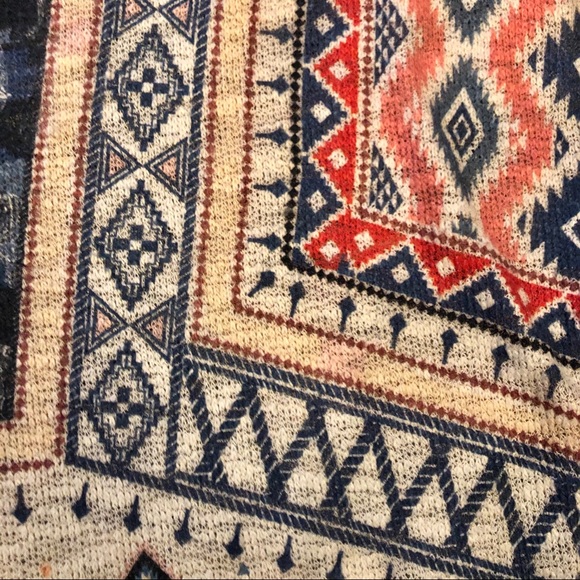 Ginger G Boho Tribal Print Lightweight Sweater LG - Picture 4 of 7